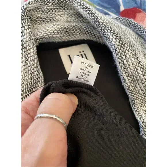 Anthropologie Luii S Button Front Mixed Media Jacket Cardigan Floral/ Knit Boho - Picture 11 of 14